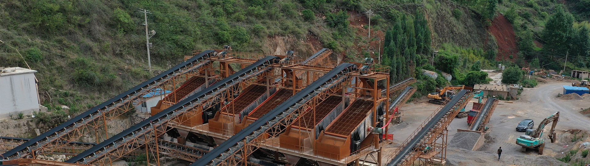Крупномасштабная линия по производству песка производительностью 1500 т/ч в Колумбии