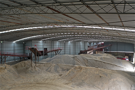 Линия по производству известняка и песка производительностью 800 т/ч в Индии