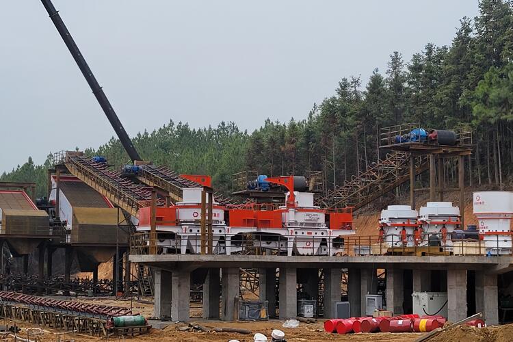 Линия по производству метаморфического песчаника Jiangxi Ji'an производительностью 500 тонн в час